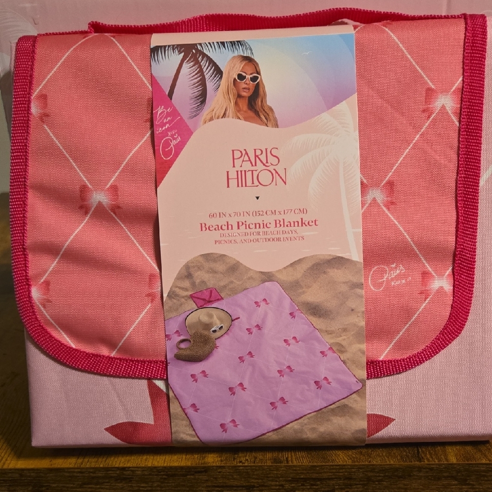 Paris Hilton Pink Beach Blanket